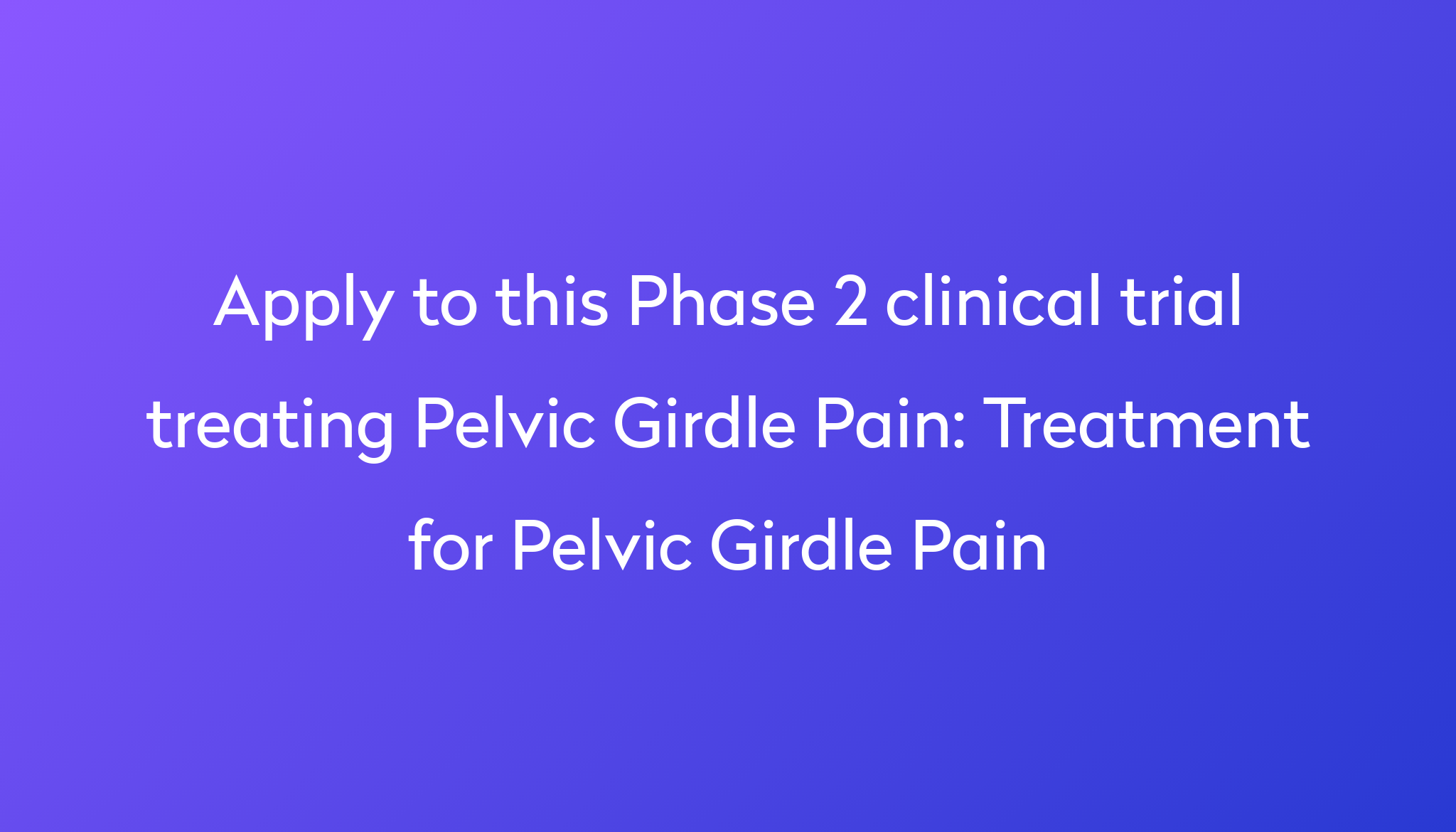 treatment-for-pelvic-girdle-pain-clinical-trial-2023-power